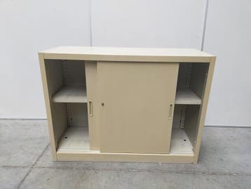 Metalen werkplaatskast met schuifdeuren - 89x120x45 cm - met, Ophalen of Verzenden, Nieuw
