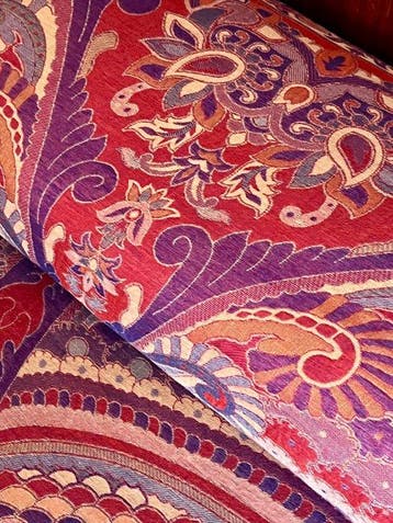 ** Authentieke kasjmierwol sprei, paisley-patroon, -