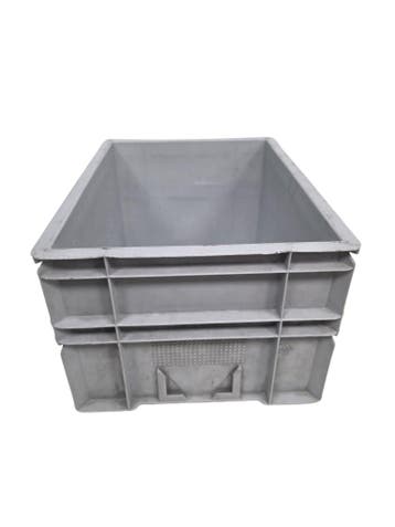Stapelbak, 400x300x220 mm, euronorm, grijs kunststof,, Gebruikt, Minder dan 50 cm, Ophalen of Verzenden, Minder dan 40 cm