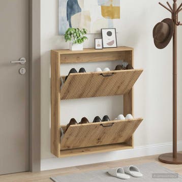 vidaXL Wandgemonteerde Schoenkast HOORN 71 x 17 x 86 cm, Verzenden, Nieuw