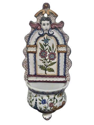 Wijwatervat - Portuguese Coimbra Ceramic - 20ste eeuw -