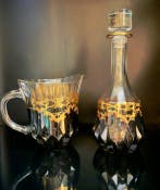 Antica cristalleria italiana - Karaf (2) - Luxe tweekleurig