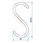 ProPlus S-Haak - Verzinkt Metaal - Ø 4 mm - 6 cm - Per Stuk, Ophalen of Verzenden, Nieuw