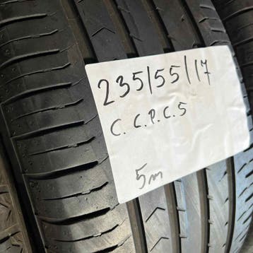 2 x Continental 235-55-17 Zomerbanden 5mm, Gebruikt, 17 inch, Ophalen of Verzenden, 235 mm