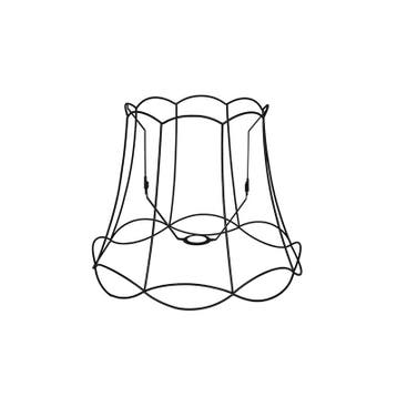 Metalen lampenkap zwart 45/36 - Granny Frame, Huis en Inrichting, Lampen | Lampenkappen, Verzenden, Zwart, Rond, Nieuw