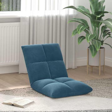 vidaXL Verstelbare vlo stoelen Blauw Fluweel, Huis en Inrichting, Stoelen, Verzenden, Nieuw, Blauw