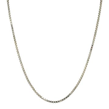 Witgouden lengtecollier venetiaan 36 cm 14 karaat, Sieraden, Tassen en Uiterlijk, Kettingen, Verzenden, Zo goed als nieuw, Goud