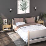 vidaXL Nachtkastjes 2 st wandgemonteerd sonoma eikenkleurig, Minder dan 45 cm, Verzenden, Nieuw, Minder dan 55 cm