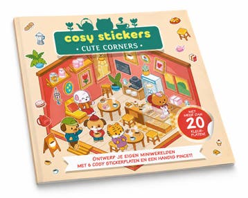 Cozy Stickers - Cute Corners Stickers & Kleurboek | Rebo, Verzenden, Nieuw