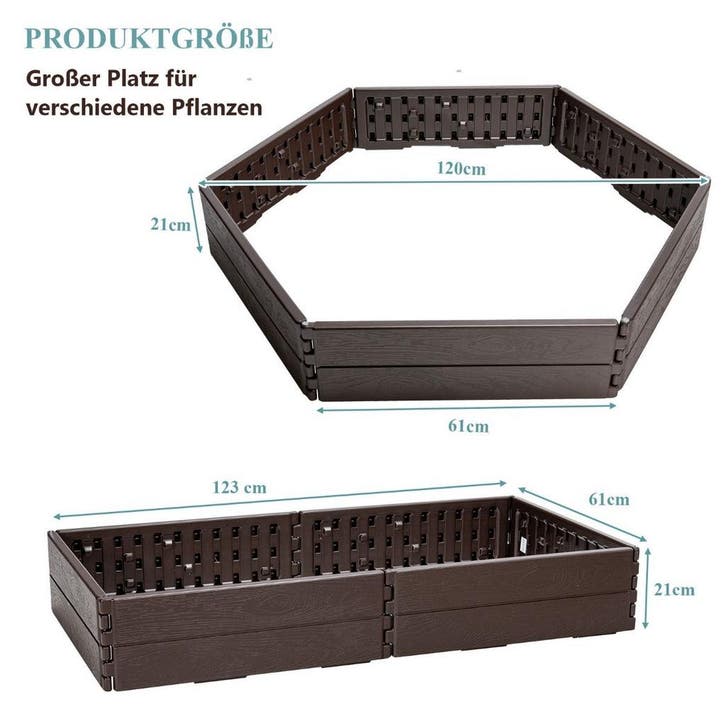 2dekans | Coast Verhoogde Moestuinbak Bruin – Verstelbare, Tuin en Terras, Tuinsets en Loungesets, Zo goed als nieuw, Ophalen of Verzenden
