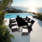 Aluminium wicker zitgroep Menorca 8+1 met beschermhoes - zwa, Tuin en Terras, Tuinsets en Loungesets, Verzenden, Nieuw