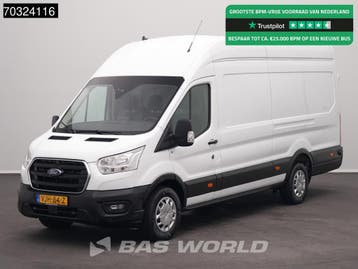 Ford Transit 170pk Automaat L4H3 Airco Cruise Camera Parkeer, Automaat, Stof, Gebruikt, Euro 6