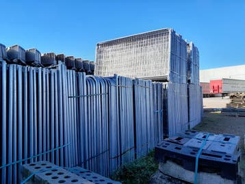 Nieuwe Bouwhekken Hekwerk afscheiding tijdelijk bouw hek, Nieuw, IJzer, 3 tot 6 meter, 1 tot 2 meter