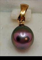 Zonder minimumprijs - Hanger - 18 karaat Geel goud Parel -