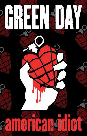 Green Day American Idiot Textielposter officiële merchandise, Verzamelen, Ophalen of Verzenden, Nieuw, Poster, Artwork of Schilderij