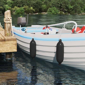 vidaXL Boot fenders 2 st Ø 14 x 50 cm Zwart PVC, Verzenden, Nieuw