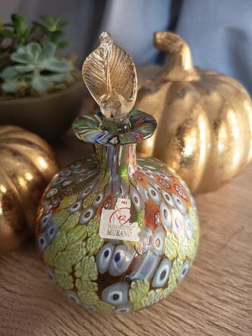 Parfumfles - Muranoglas - Murrine met 24k bladgoud