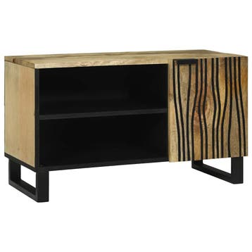 vidaXL TV Eenheden 80 x 33 x 46 cm Bruin Bewerkt hout, Minder dan 50 cm, Verzenden, Nieuw, Minder dan 100 cm