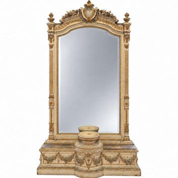 Vloerspiegel - Hout, Glas - Monumentale spiegel met een