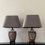 Tafellamp (2) - Aardewerk - Chinese met keramiek mand