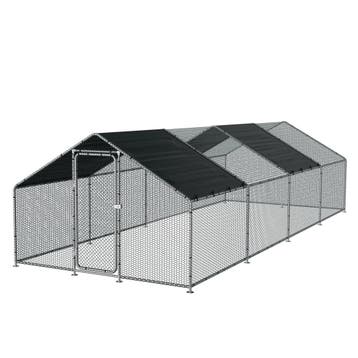 Kippenren Wels buitenren 3x8x2 m donkergroen pro.tec, Dieren en Toebehoren, Verzenden, Nieuw