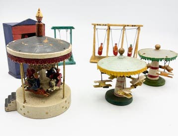 Erzgebirge - Blikken speelgoed - Seiffen Miniatur Jahrmarkt, Antiek en Kunst