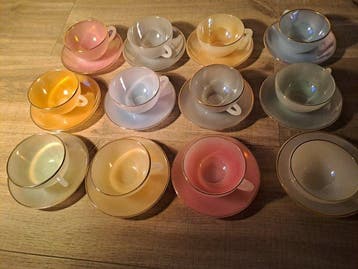 arcopal - Mok (12) - Harlekijn - Glas - Set kopjes en