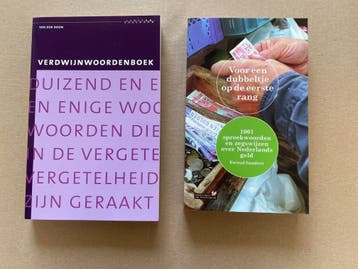 2x Taal  Verdwijnwoordenboek Zegswijzen over Nederlands Geld, Ophalen of Verzenden, Zo goed als nieuw, Nederlands
