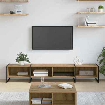 vidaXL TV-kast 170,5 x 36 x 30,5 cm Ambachtelijk eiken, Minder dan 50 cm, Verzenden, Nieuw, Minder dan 100 cm
