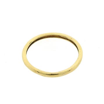 Gouden aanschuifring, Sieraden, Tassen en Uiterlijk, Ringen, Gebruikt, 19 tot 20, Ophalen of Verzenden, Dame