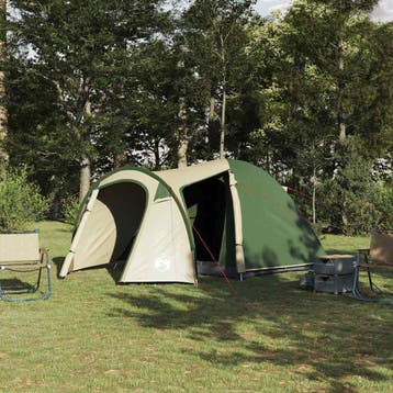 vidaXL Koepeltent Koepel met dak met opslag Groen 384 x 254, Verzenden, Nieuw, Tot en met 2