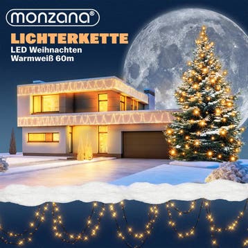 Kerstverlichting Warm Wit 60m Afstandsbediening (Interieur), Verzenden, Nieuw