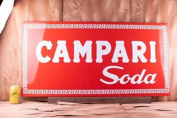 CAMPARI - No Reserve - Emaille bord - XXL CAMPARI Soda;