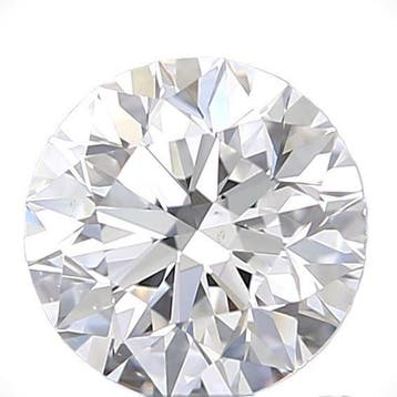 1 pcs Diamant (Natuurlijk) - 0.80 ct - Rond - E - SI1 -, Nieuw