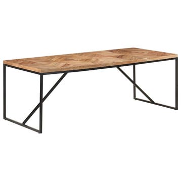 vidaXL Eettafel 200x90x76 cm massief acaciahout en mangohout, Huis en Inrichting, Tafels | Eettafels, Verzenden, Nieuw