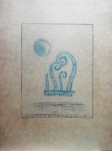 Max Ernst (1891-1976) - Invitation au baptéme dune