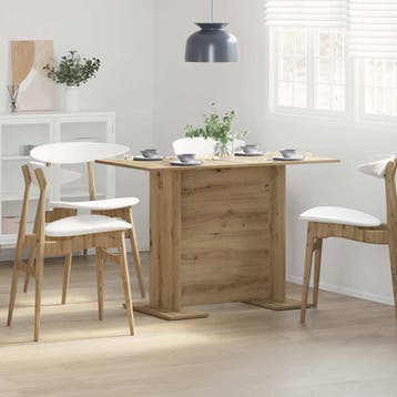 vidaXL Eettafel 110 x 60 x 75 cm Bewerkt hout Artisan Eiken, Verzenden, Nieuw
