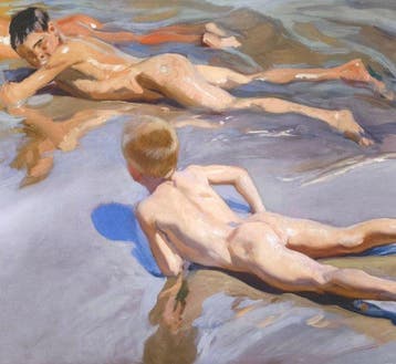 Joaquín Sorolla (1863-1923) (after) - Chicos en la Playa