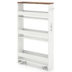 LIVSK Ultradunne Opbergkar met Oplaadstation - 4 Niveaus - H, Doe-het-zelf en Verbouw, Verzenden, Nieuw