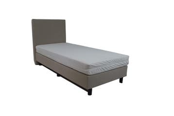 Budget Boxspring 90x200 cm - Beige - Inclusief Koudschuim, Verzenden, Nieuw, Matras