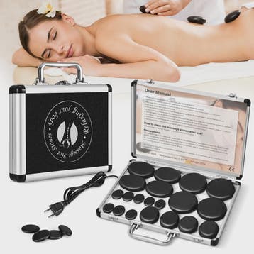 9/12/18/20pcs Hot Stone Massage Set Heater Box Relieve Stres, Verzenden, Nieuw