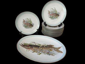 Limoges BFL - Tafelservies voor 12 (13) - Porselein -