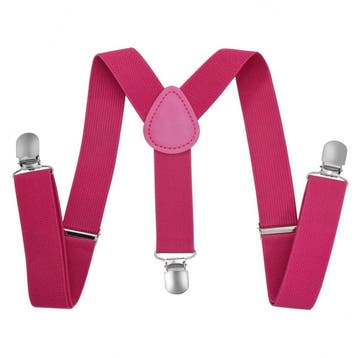 Fako Fashion - Kinder Bretels - Effen - 65cm - Donkerroze, Verzenden, Nieuw