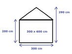 Classic Plus Feesttent PVC 3x6x2 mtr in Wit (3x6 meter), Verzenden, Nieuw