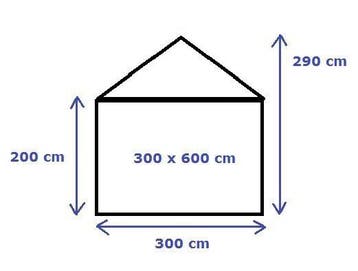 Classic Plus Feesttent PVC 3x6x2 mtr in Wit (3x6 meter), Tuin en Terras, Partytenten, Verzenden, Nieuw