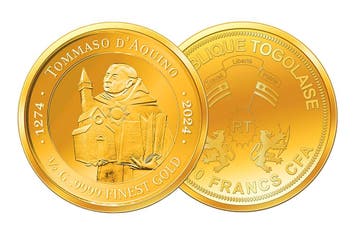 Kleinste goud 750 jaar overlijden Thomas van Aquin, Verzenden