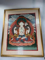 Tibetaanse thangka van Chenrezig (Avalokiteshvara) –
