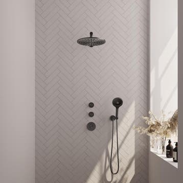 Brauer Gunmetal Carving Thermostatische Regendoucheset, Ophalen of Verzenden, Nieuw