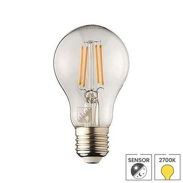E27 LED lamp met sensor | Daglichtsensor | 2W 2700K warm wit, Verzenden, Nieuw, E27 (groot), Led-lamp