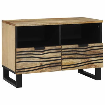 vidaXL TV Eenheden 70 x 33 x 46 cm Bruin Bewerkt hout, Minder dan 50 cm, Verzenden, Nieuw, Minder dan 100 cm